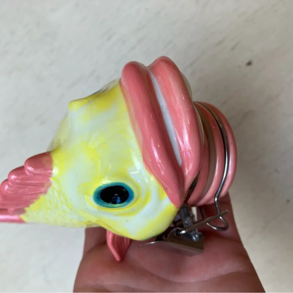 Decorative Fish Accent Novelty Fish Canister Air-Tight Holds 250 ml Catfish